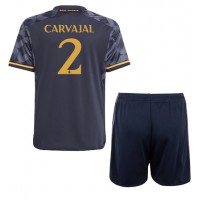 Real Madrid Daniel Carvajal #2 Bortaställ Barn 2023-24 Korta ärmar (+ Korta byxor)